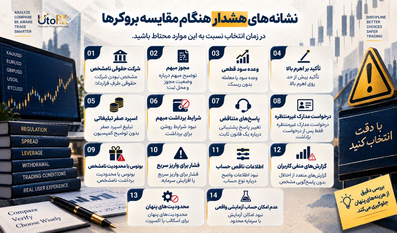 مقایسه بروکرها