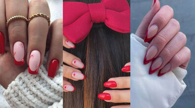 فرنچ سفید دیگه خز شده! این بار فرنچ قرمز بزن! | زیباترین ایده های فرنچ قرمز + عکس