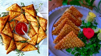 سمبوسه مرغ و قارچ یه فینگرفود خفن واسه افطاری + طرز تهیه