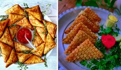 سمبوسه مرغ و قارچ یه فینگرفود خفن واسه افطاری + طرز تهیه