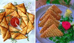 سمبوسه مرغ و قارچ یه فینگرفود خفن واسه افطاری + طرز تهیه
