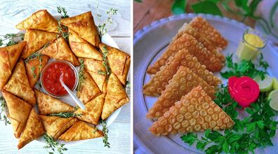 سمبوسه مرغ و قارچ یه فینگرفود خفن واسه افطاری + طرز تهیه