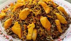رشته پلو مجلسی رو اینجوری بپز | طرز تهیه رشته پلو با مرغ + نکات مهم