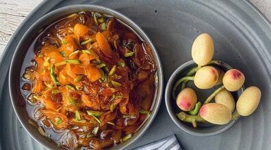 دستور پخت  مربای پوست پسته مجلسی + نکات 