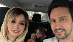 سفره یلدایی شاهرخ استخری به همراه خانواده اش در بلژیک + عکس