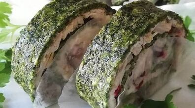 رولت کوکو سبزی به روش مجلسی و با طعم بسیار عالی + طرز تهیه 