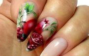 ایده های ناخن هندونه ای و اناری مخصوص شب یلدا